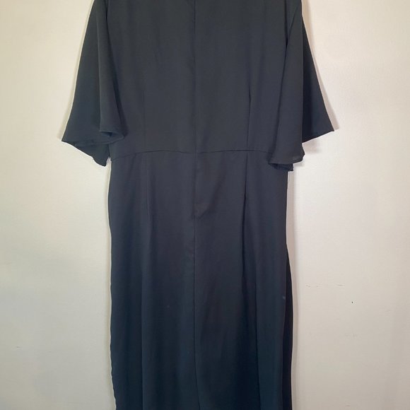 NWOT Davi & Dani Black Tie Waist Midi Dress - Picture 4 of 6